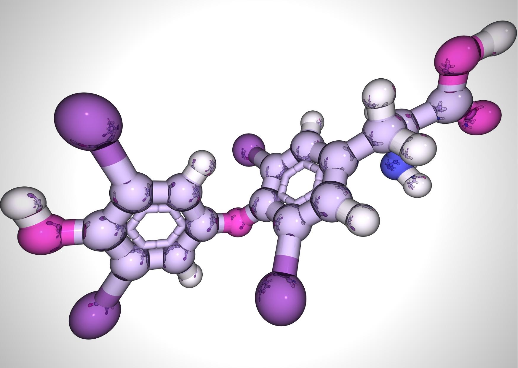 Тироксин гормон молекула